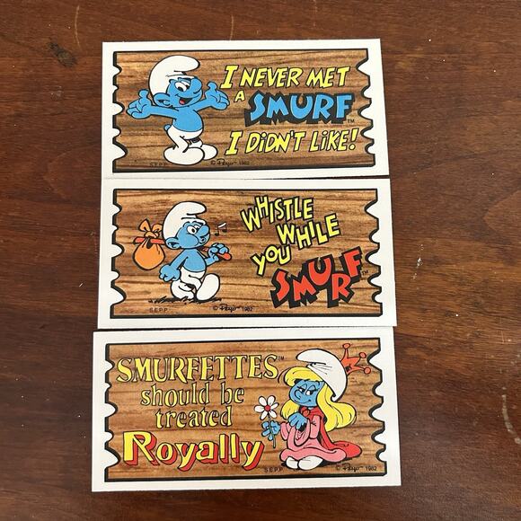 Lot of 12 Topps 1982 Smurfs Super Cards Vintage Ephemera - Picture 4 of 9